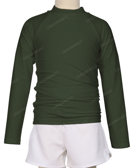 Long Sleeve Zip Back Raglan Rashie