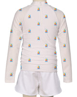 Long Sleeve Zip Back Raglan Rashie