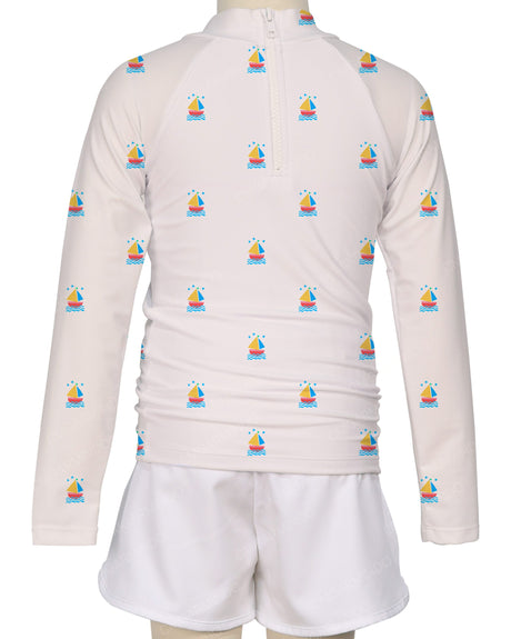 Long Sleeve Zip Back Raglan Rashie