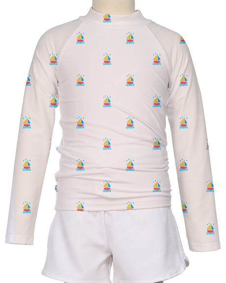 Long Sleeve Zip Back Raglan Rashie