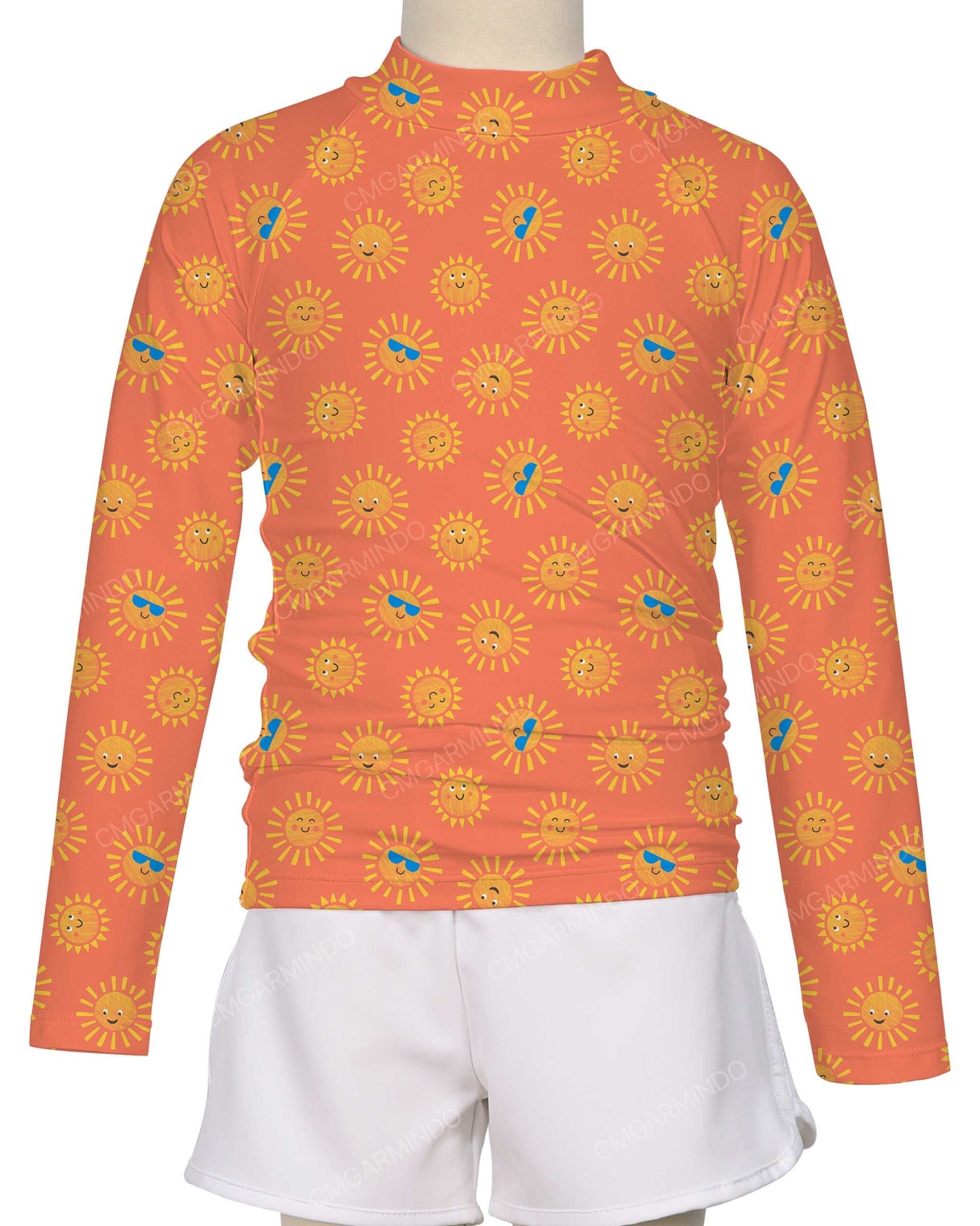 Long Sleeve Zip Back Raglan Rashie