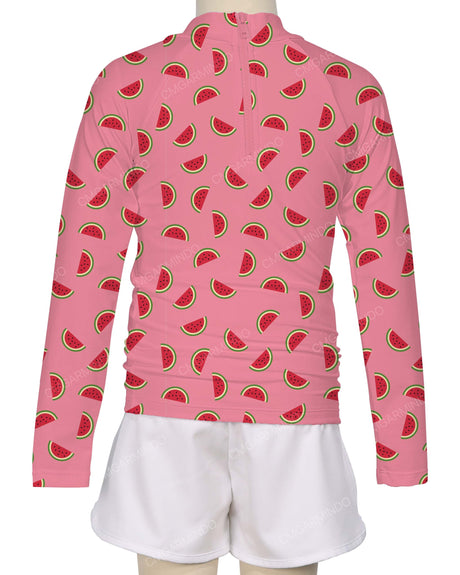 Long Sleeve Zip Back Raglan Rashie