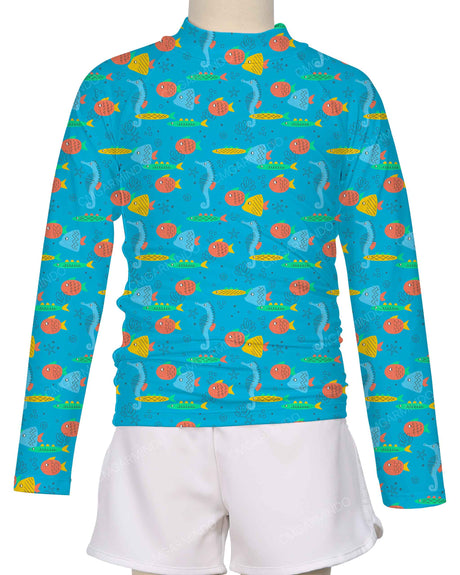 Long Sleeve Zip Back Raglan Rashie