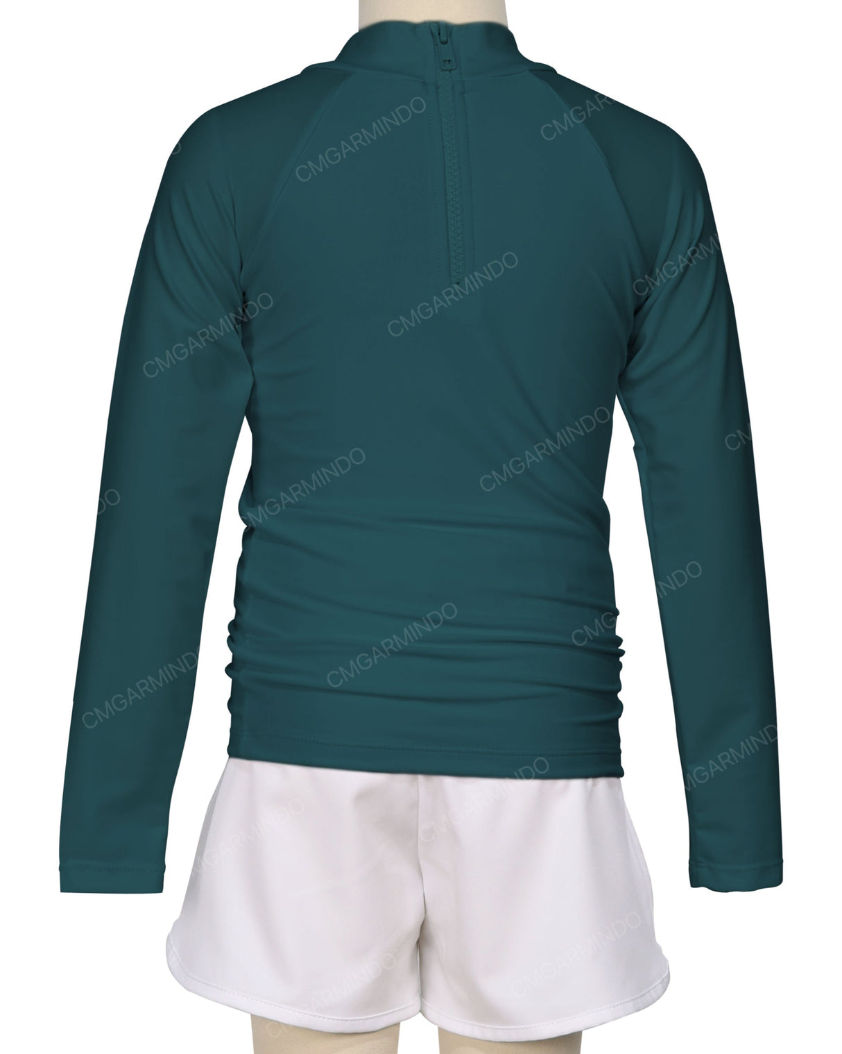 Long Sleeve Zip Back Raglan Rashie