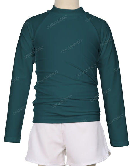 Long Sleeve Zip Back Raglan Rashie