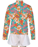 Long Sleeve Zip Back Raglan Rashie