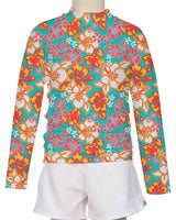 Long Sleeve Zip Back Raglan Rashie