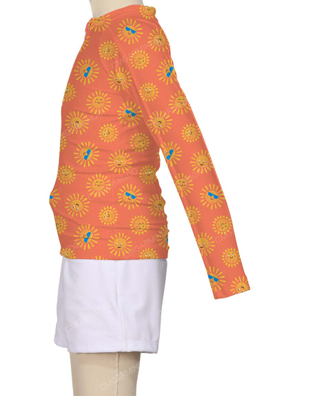 Long Sleeve Panel Raglan Rashie Top