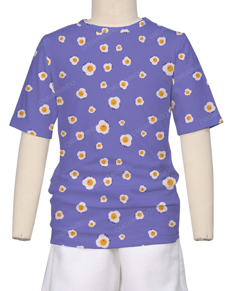 Short Sleeve Crew Neck Pyjama Top