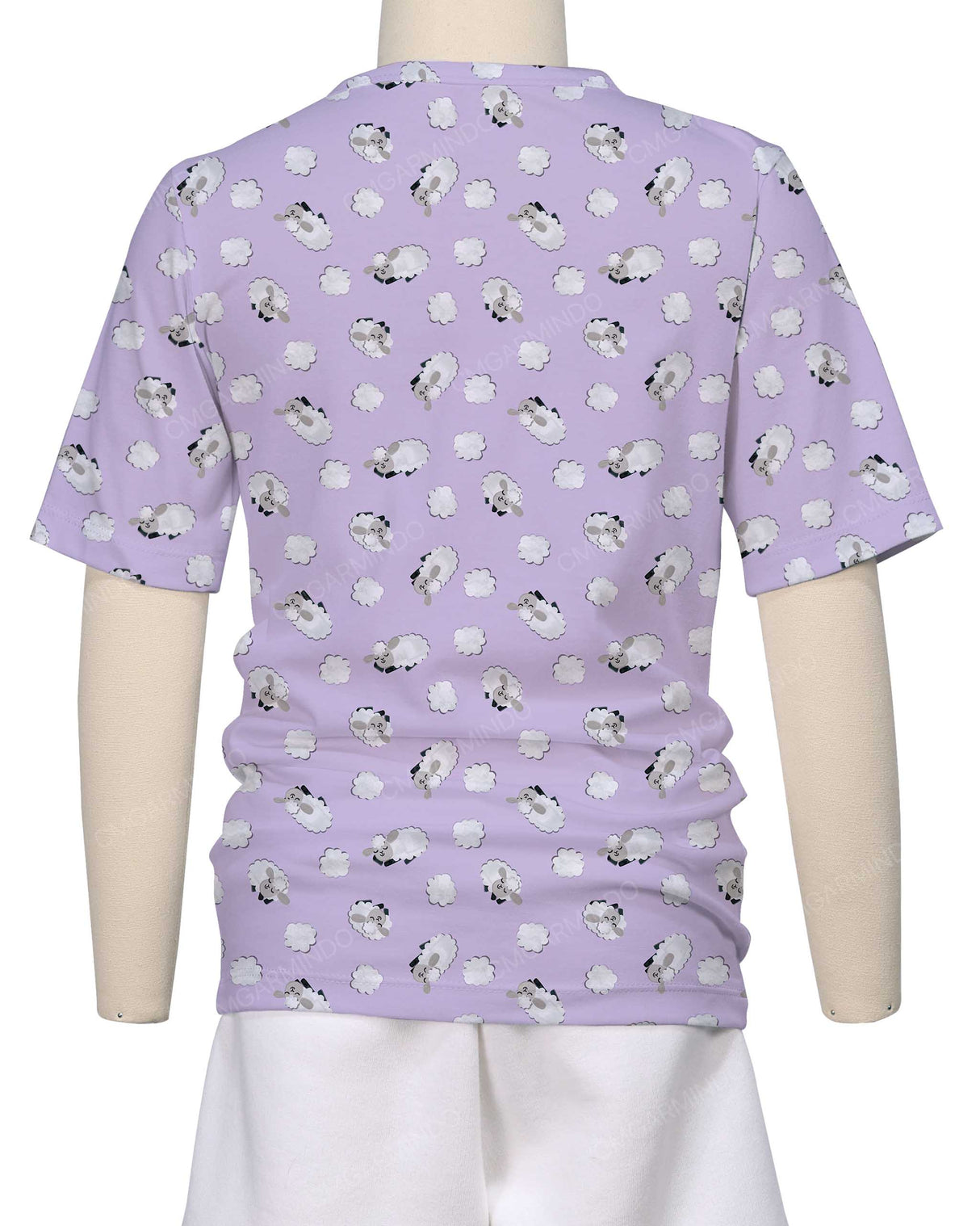 Short Sleeve Crew Neck Pyjama Top