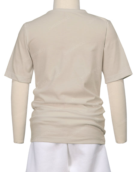 Short Sleeve Crew Neck Pyjama Top