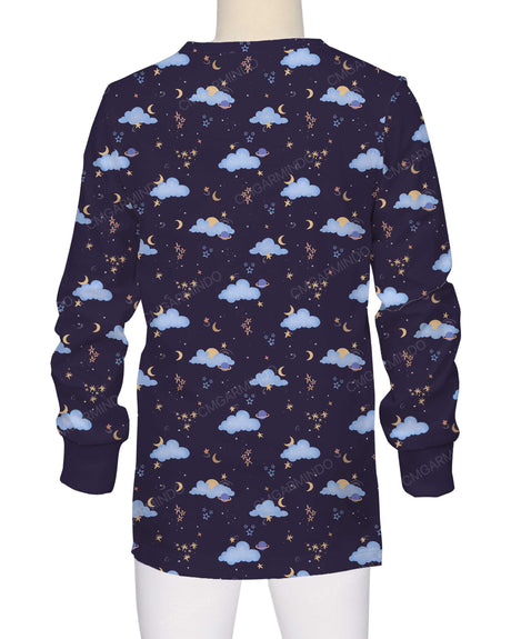 Long Sleeve Crew Neck Pyjama Top