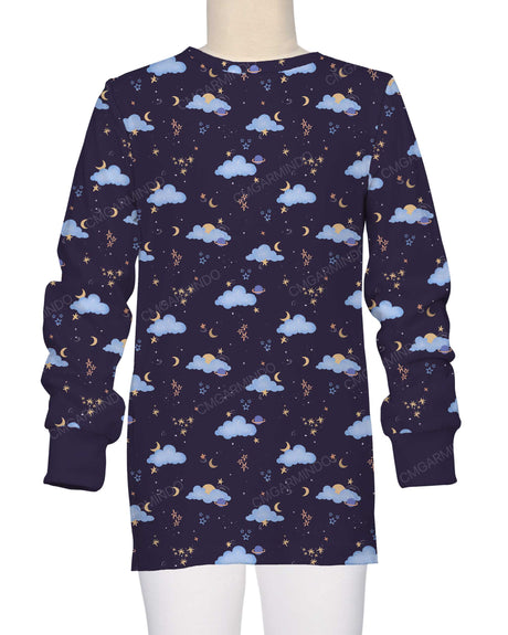 Long Sleeve Crew Neck Pyjama Top