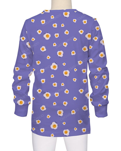 Long Sleeve Crew Neck Pyjama Top