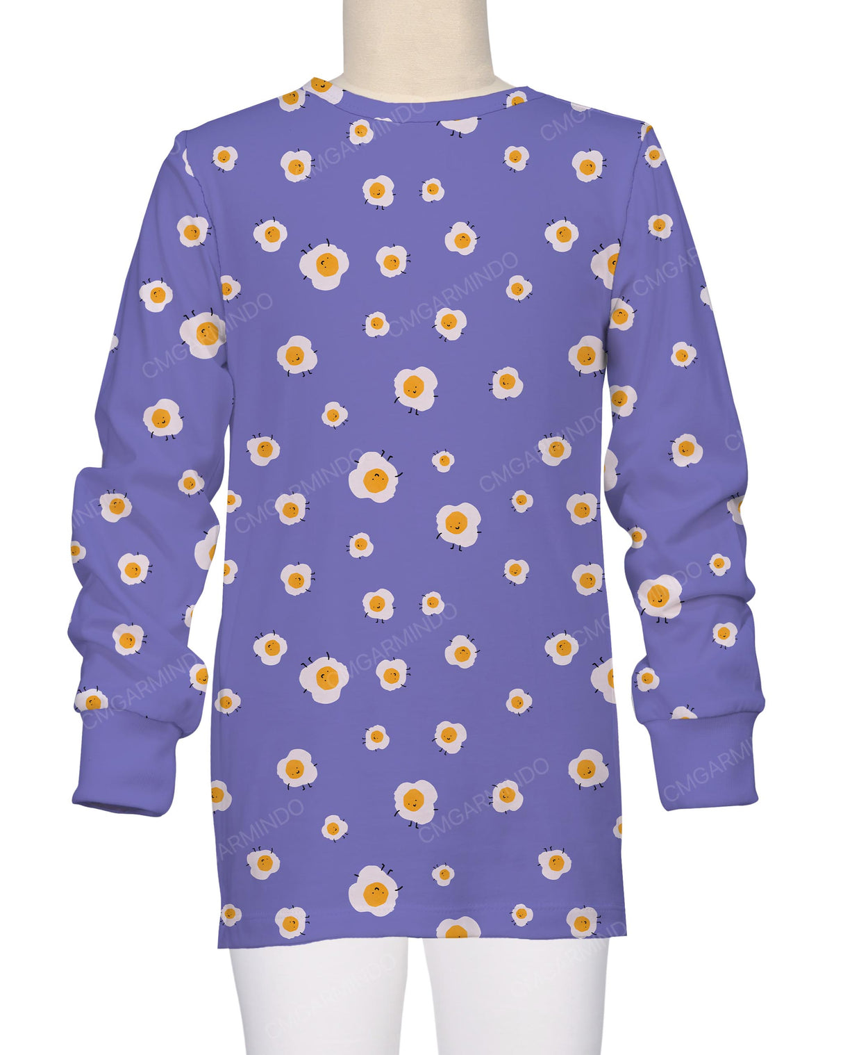 Long Sleeve Crew Neck Pyjama Top