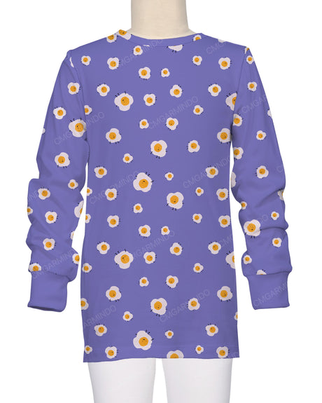 Long Sleeve Crew Neck Pyjama Top