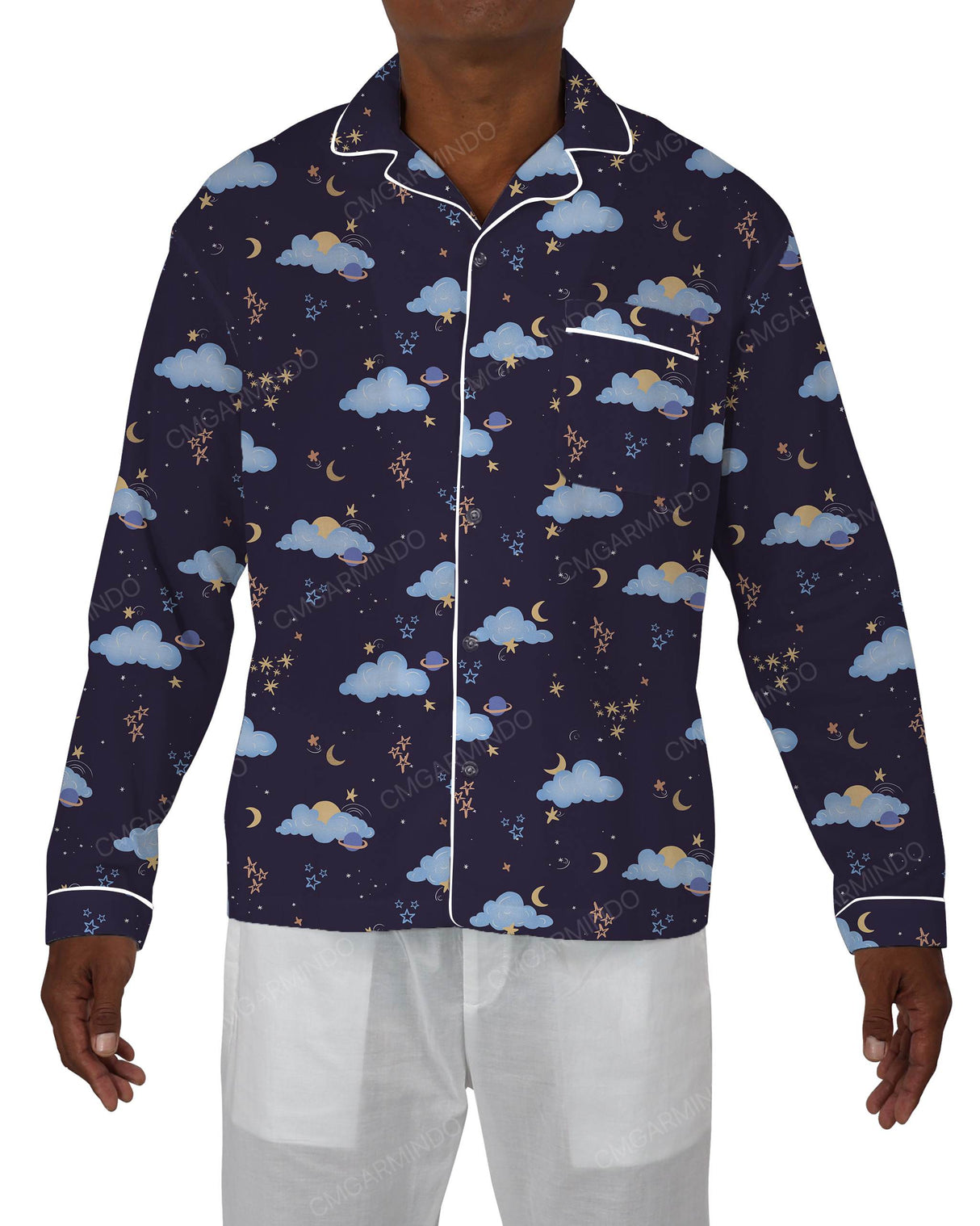 Relaxed Long Sleeve Pyjama Top