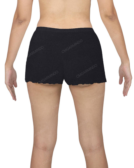 Lettuce Hem Low Waist Shorts