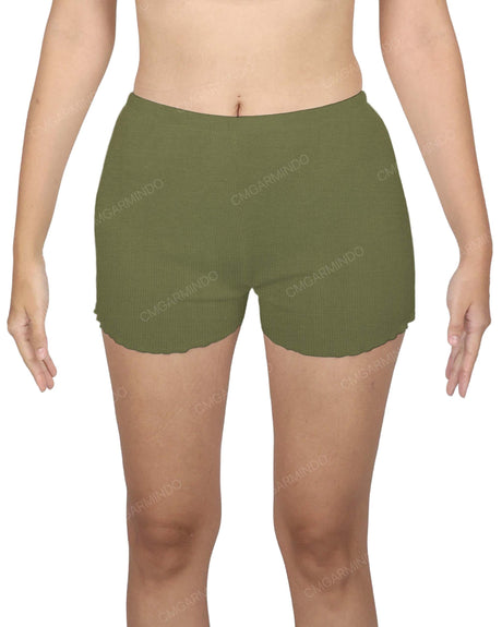 Lettuce Hem Low Waist Shorts