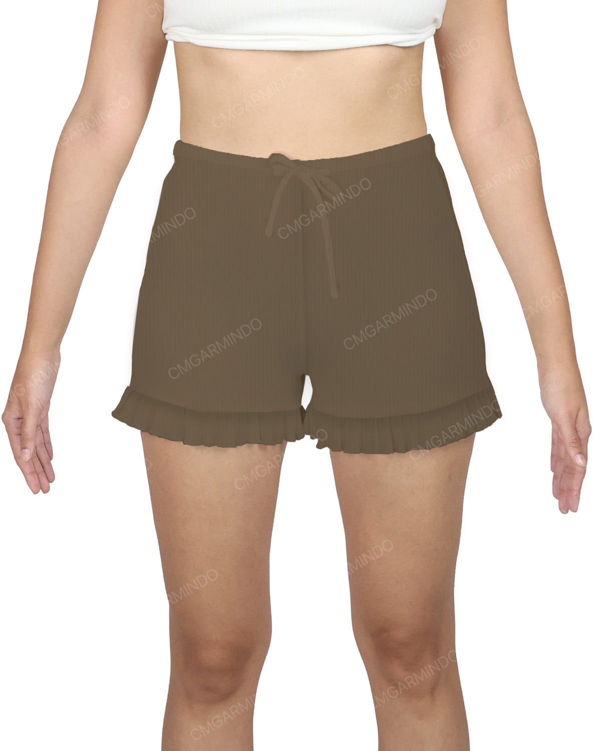 Ruffle Hem Pyjama Shorts