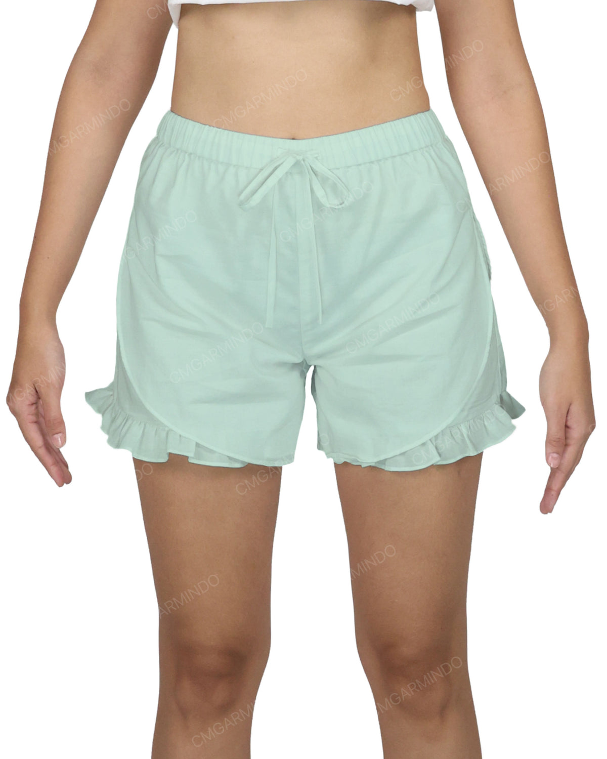 Ruffle Dolphin Hem Shorts