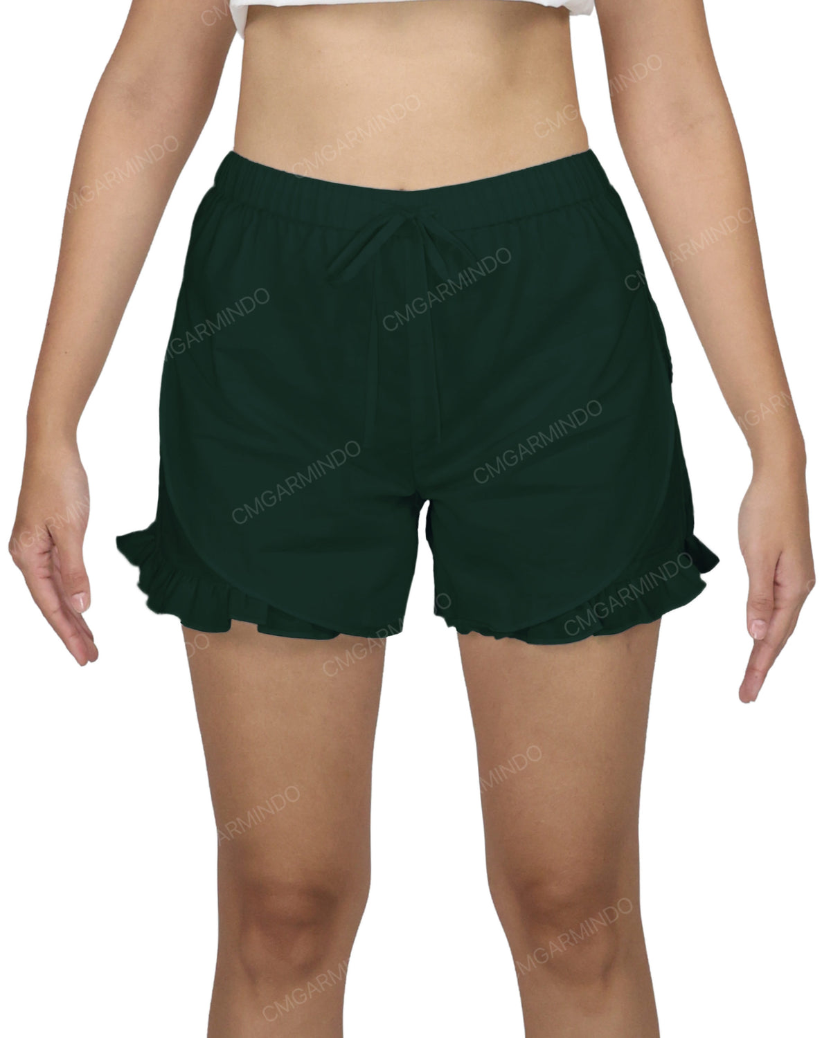 Ruffle Dolphin Hem Shorts