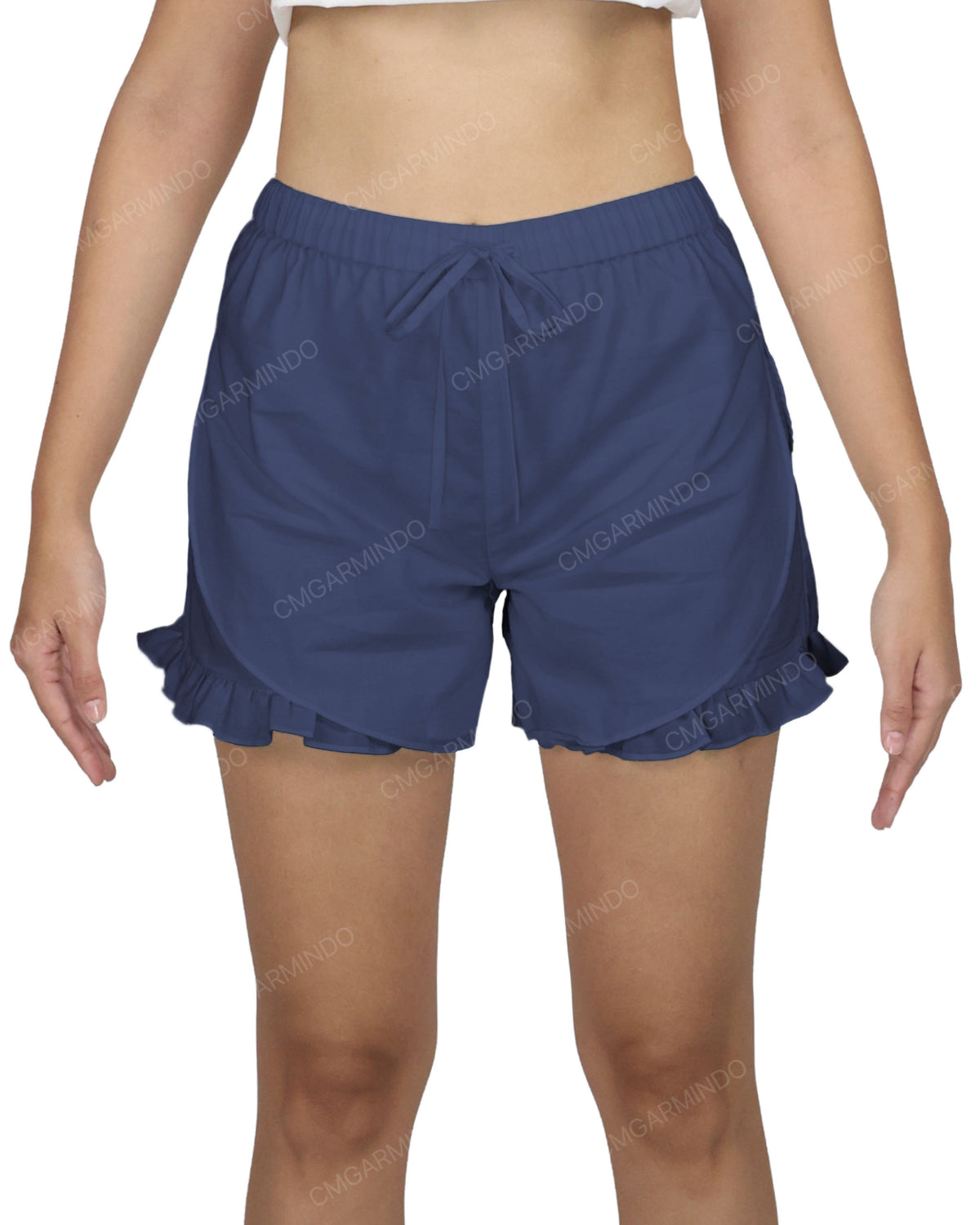 Ruffle Dolphin Hem Shorts