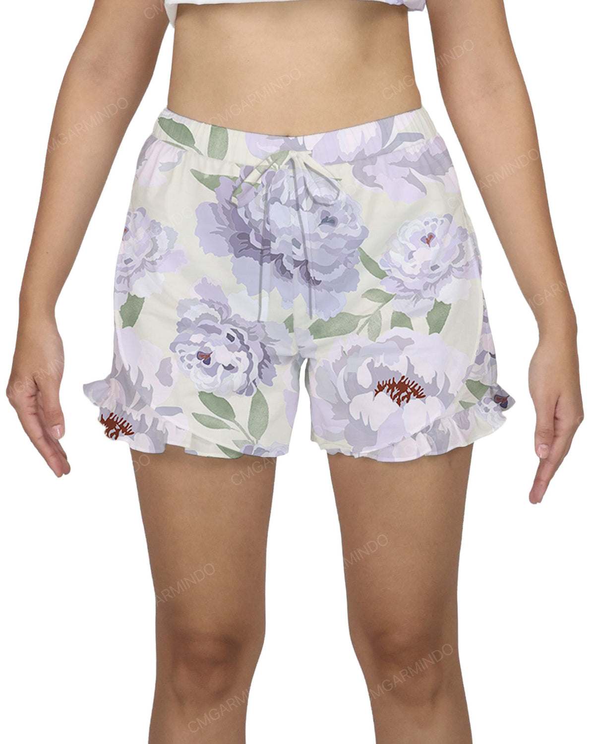 Ruffle Dolphin Hem Shorts