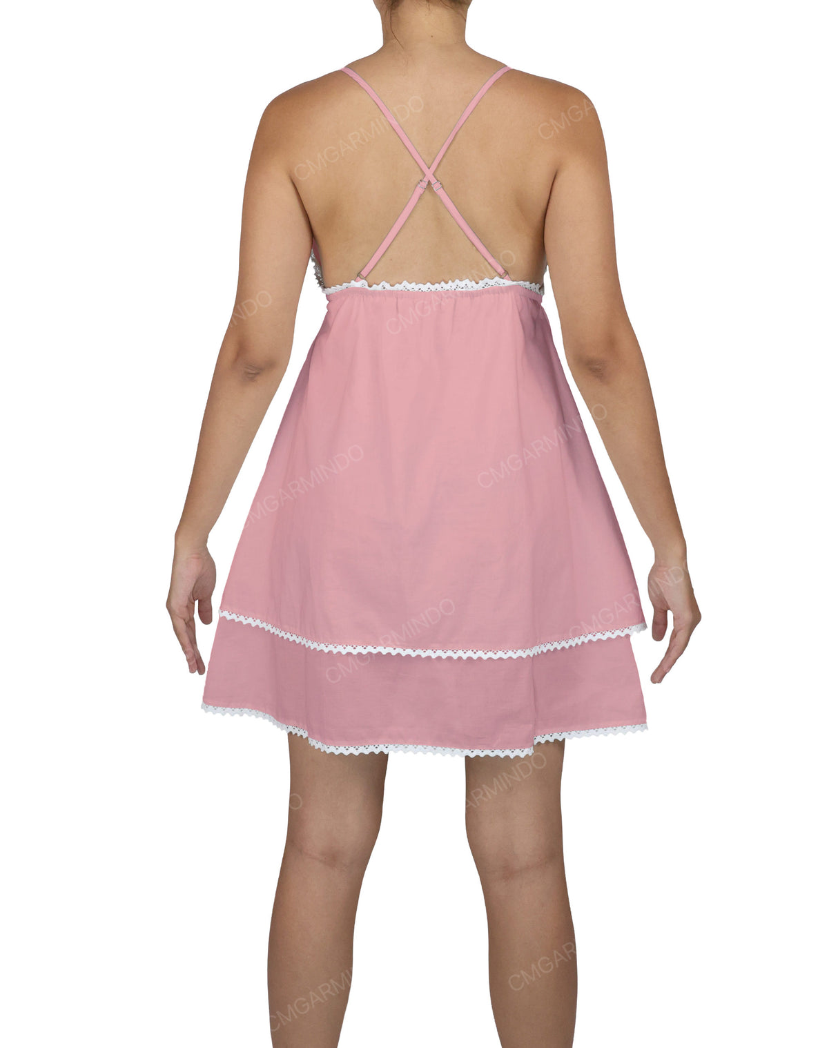 V-Neck Tiered Mini Sleep Dress