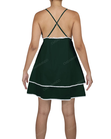 V-Neck Tiered Mini Sleep Dress
