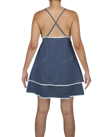 V-Neck Tiered Mini Sleep Dress