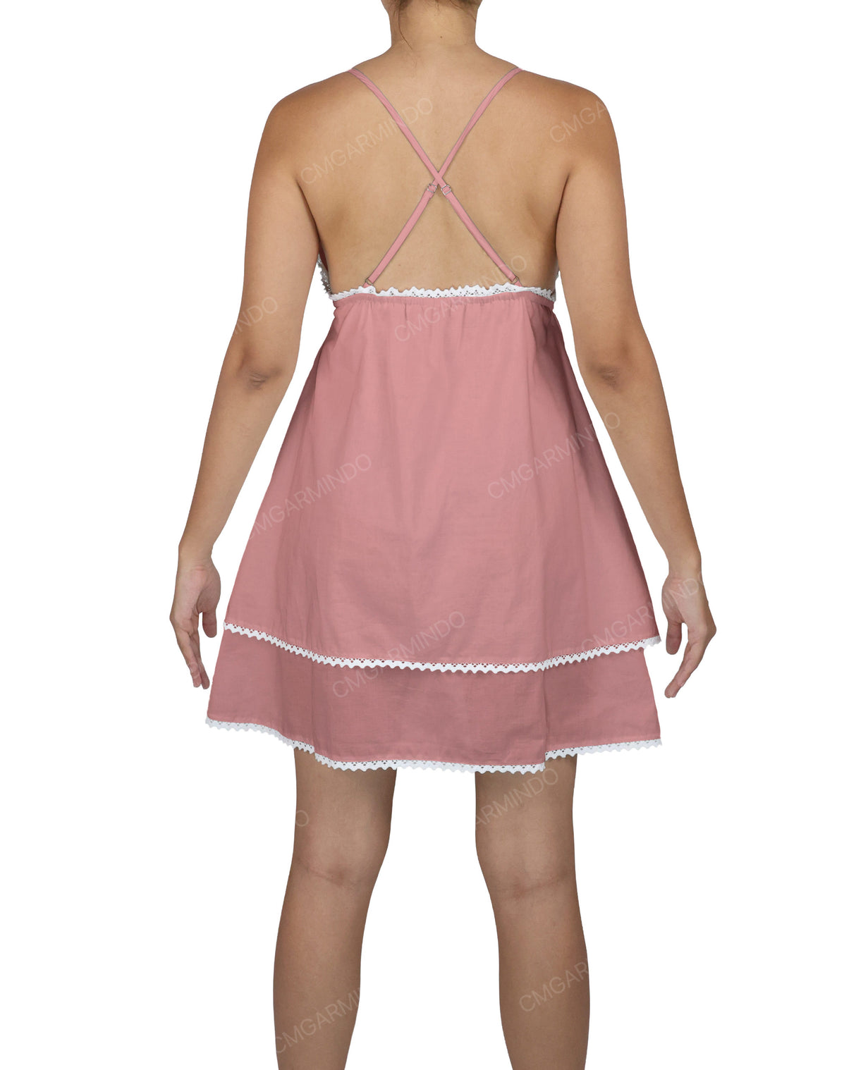 V-Neck Tiered Mini Sleep Dress