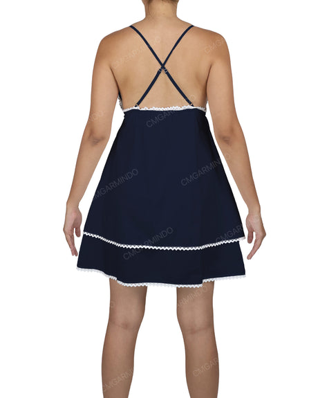 V-Neck Tiered Mini Sleep Dress