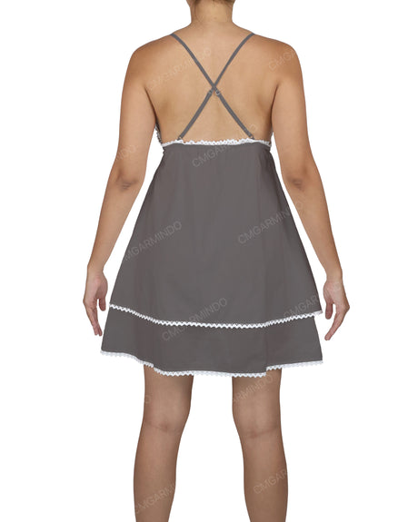 V-Neck Tiered Mini Sleep Dress