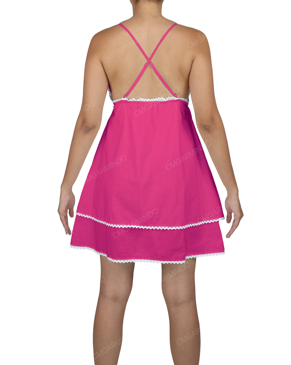 V-Neck Tiered Mini Sleep Dress