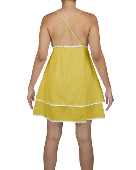 V-Neck Tiered Mini Sleep Dress