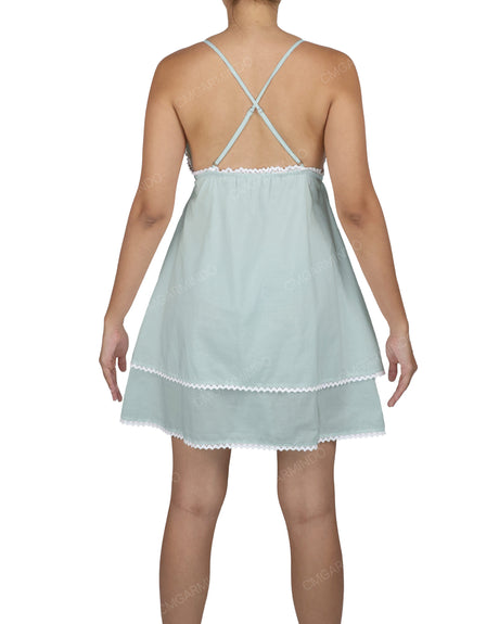V-Neck Tiered Mini Sleep Dress