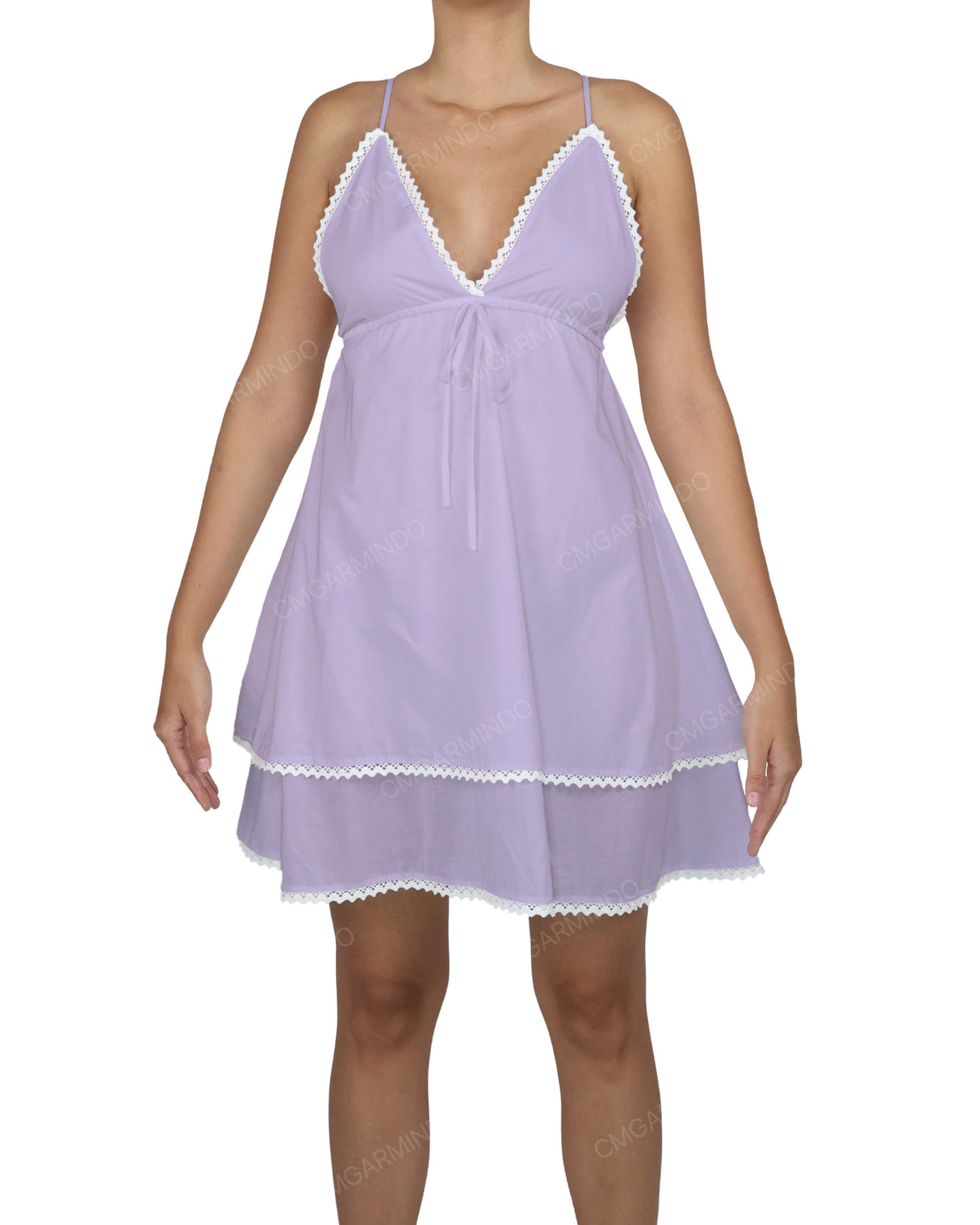 V-Neck Tiered Mini Sleep Dress