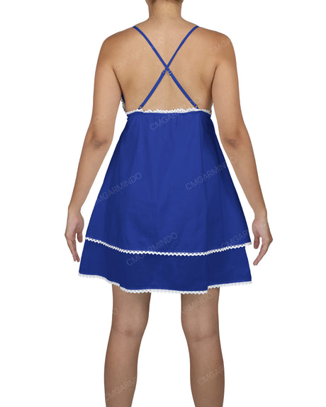 V-Neck Tiered Mini Sleep Dress