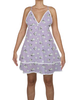 V-Neck Tiered Mini Sleep Dress