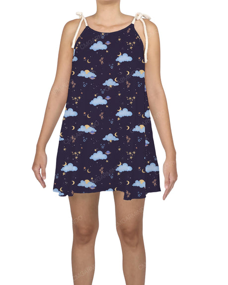 Scoop Neck Mini Sleep Dress