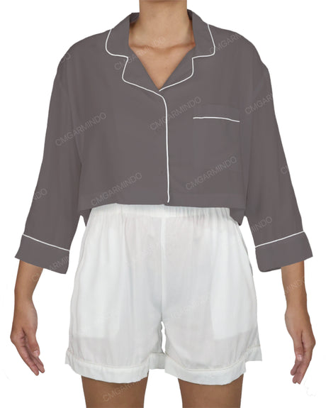 Oversized Short Sleeve Pyjama Top