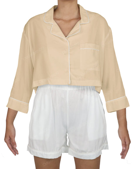 Oversized Short Sleeve Pyjama Top