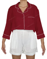 Oversized Short Sleeve Pyjama Top