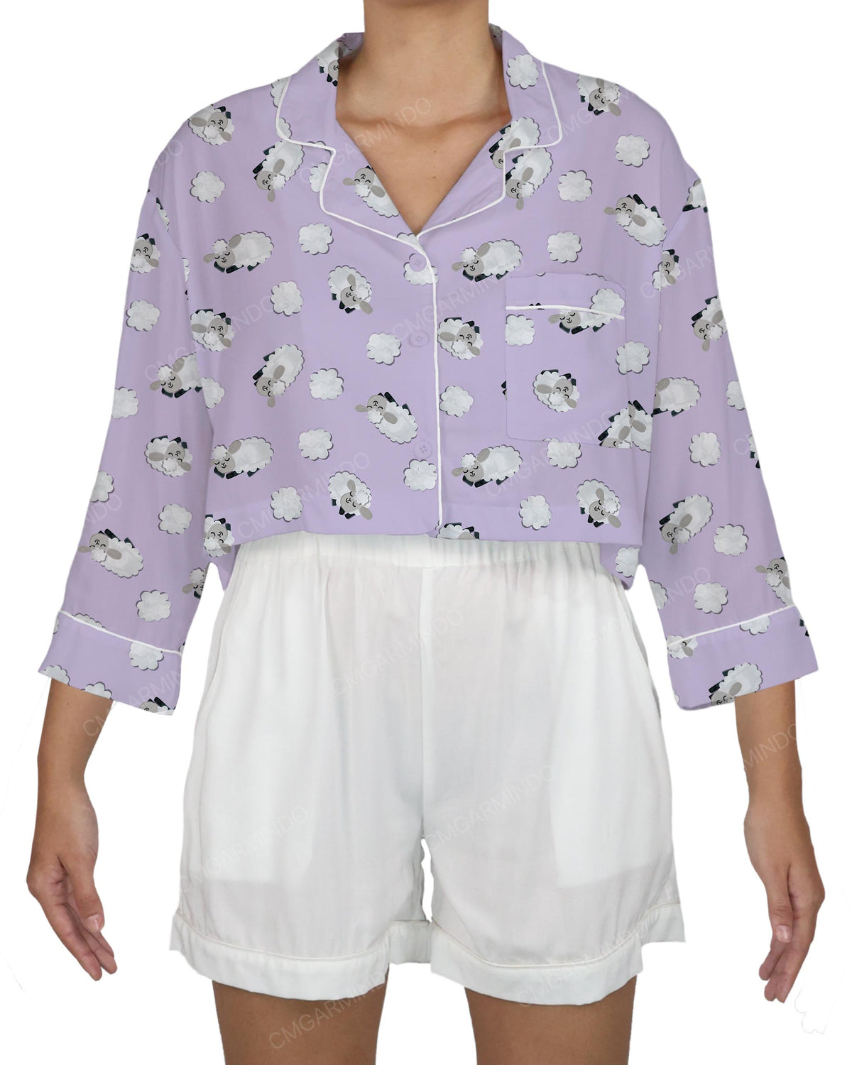 Oversized Short Sleeve Pyjama Top