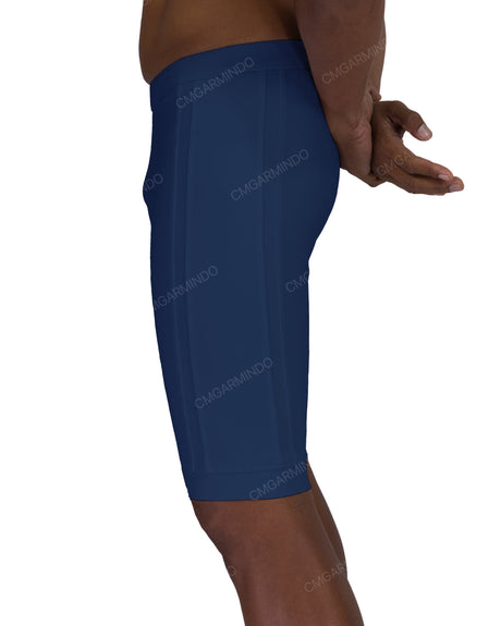 Side Panel Long Swim Shorts