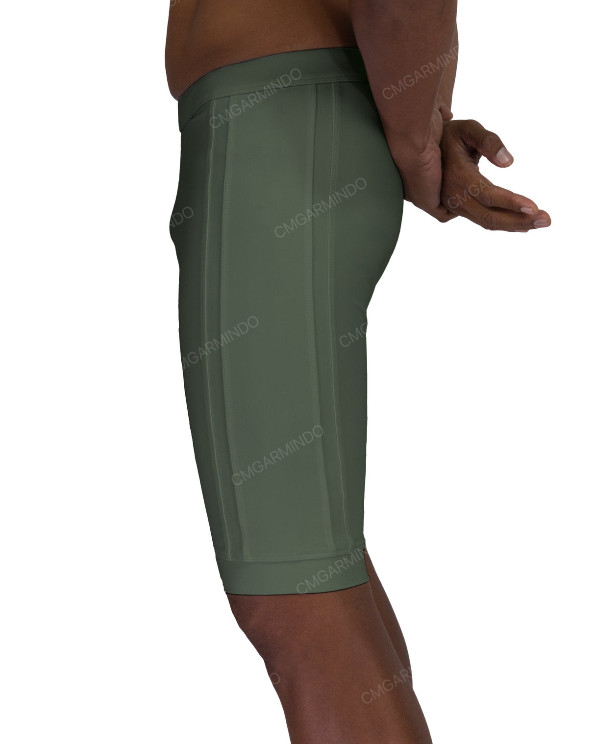 Side Panel Long Swim Shorts