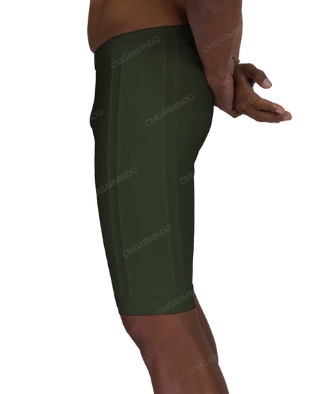 Side Panel Long Swim Shorts