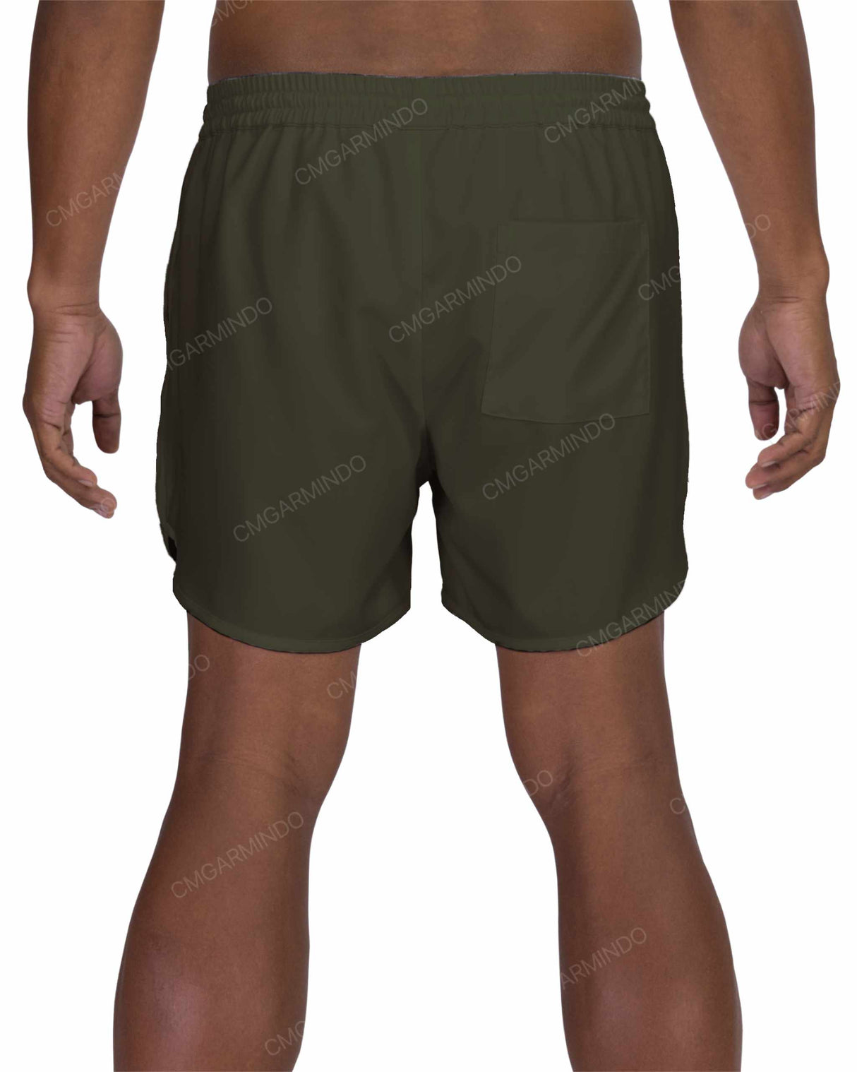 15" Elastic Waist Dolphin Hem Swimshorts