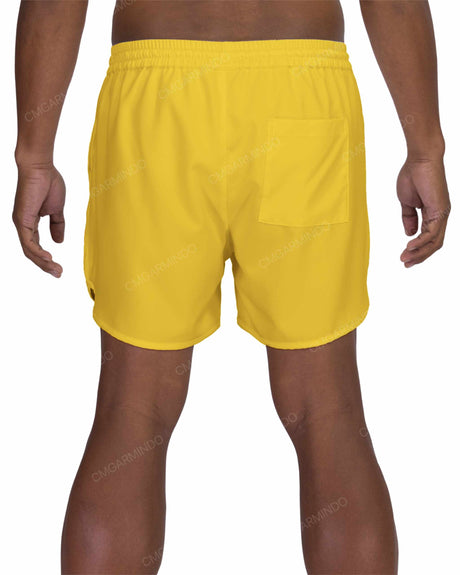 15" Elastic Waist Dolphin Hem Swimshorts